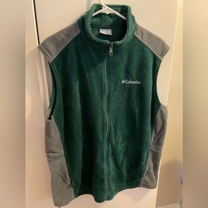 Columbia fleece vest - green men’s large - great condition